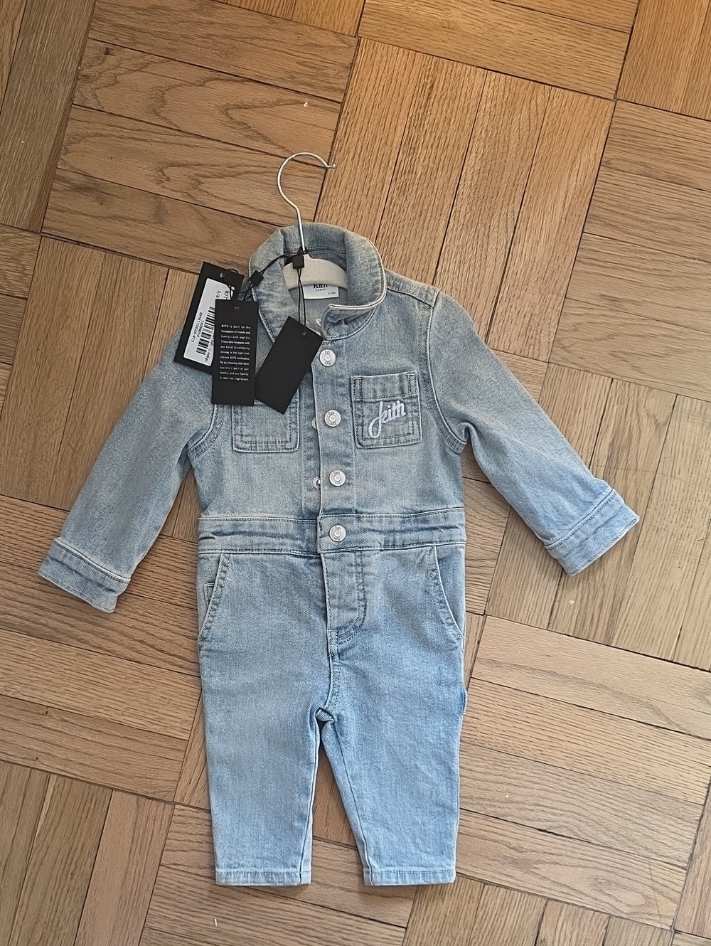Kith Light Blue Denim Baby Jumpsuit- NWT